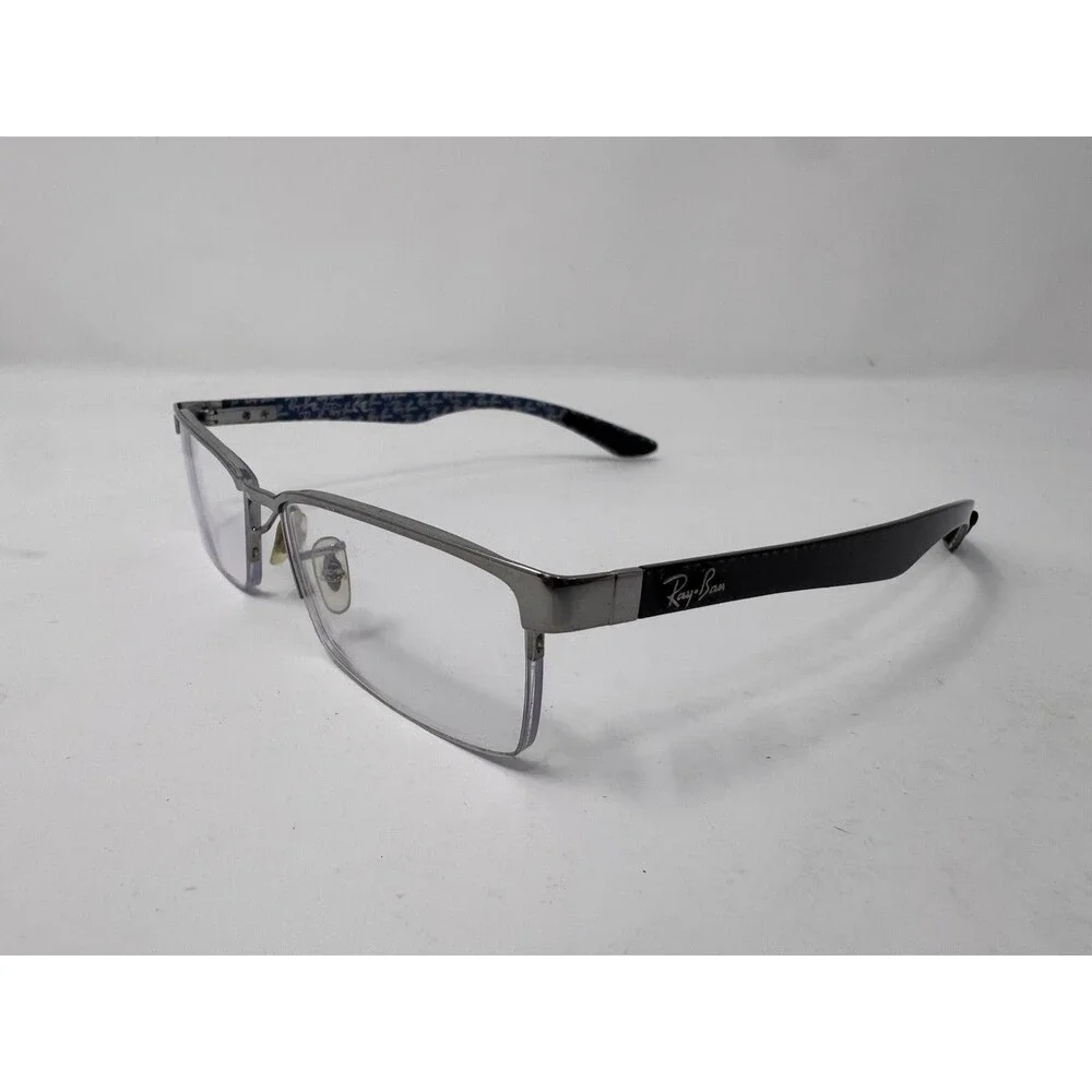 Ray-Ban RB8412 2502 Gunmetal Blue Carbon Fiber Eyeglass Frames 54-17-145 (A)
